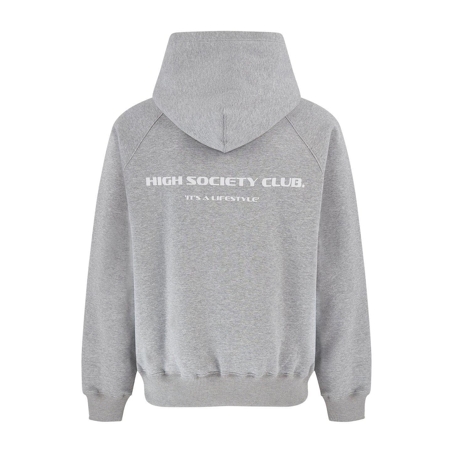 Grey Hoodie with White
