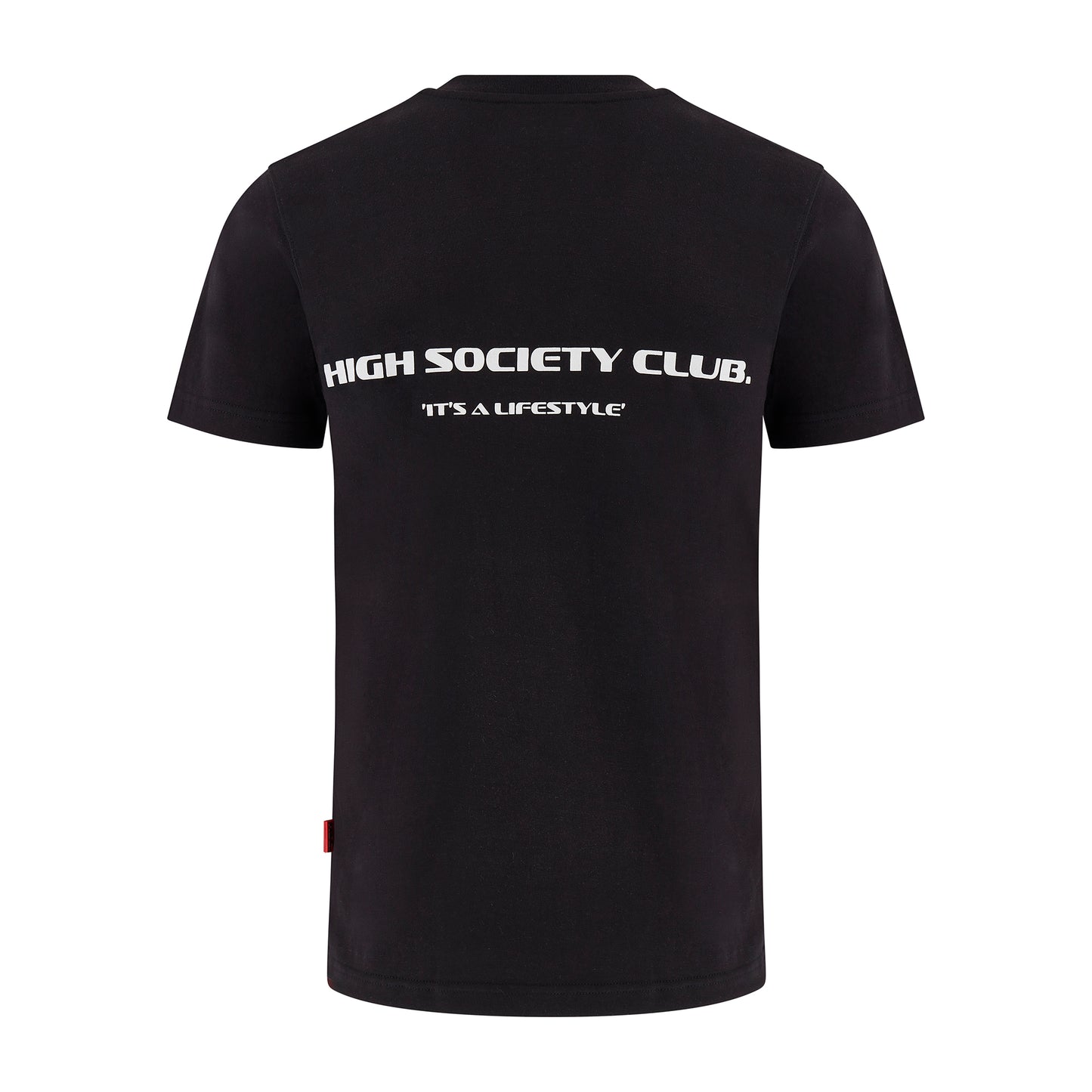 Black T shirt with White