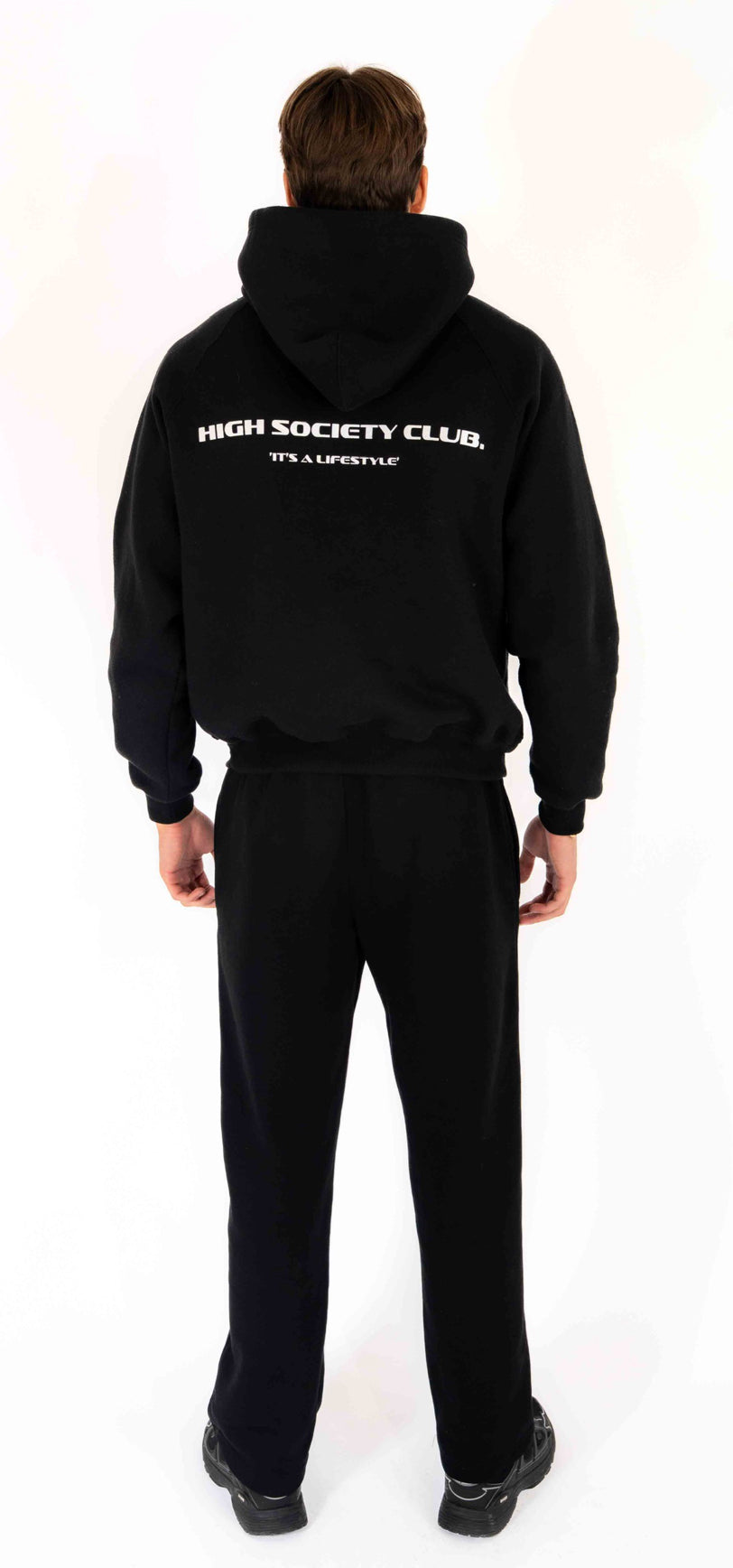 Black Hoodie with White