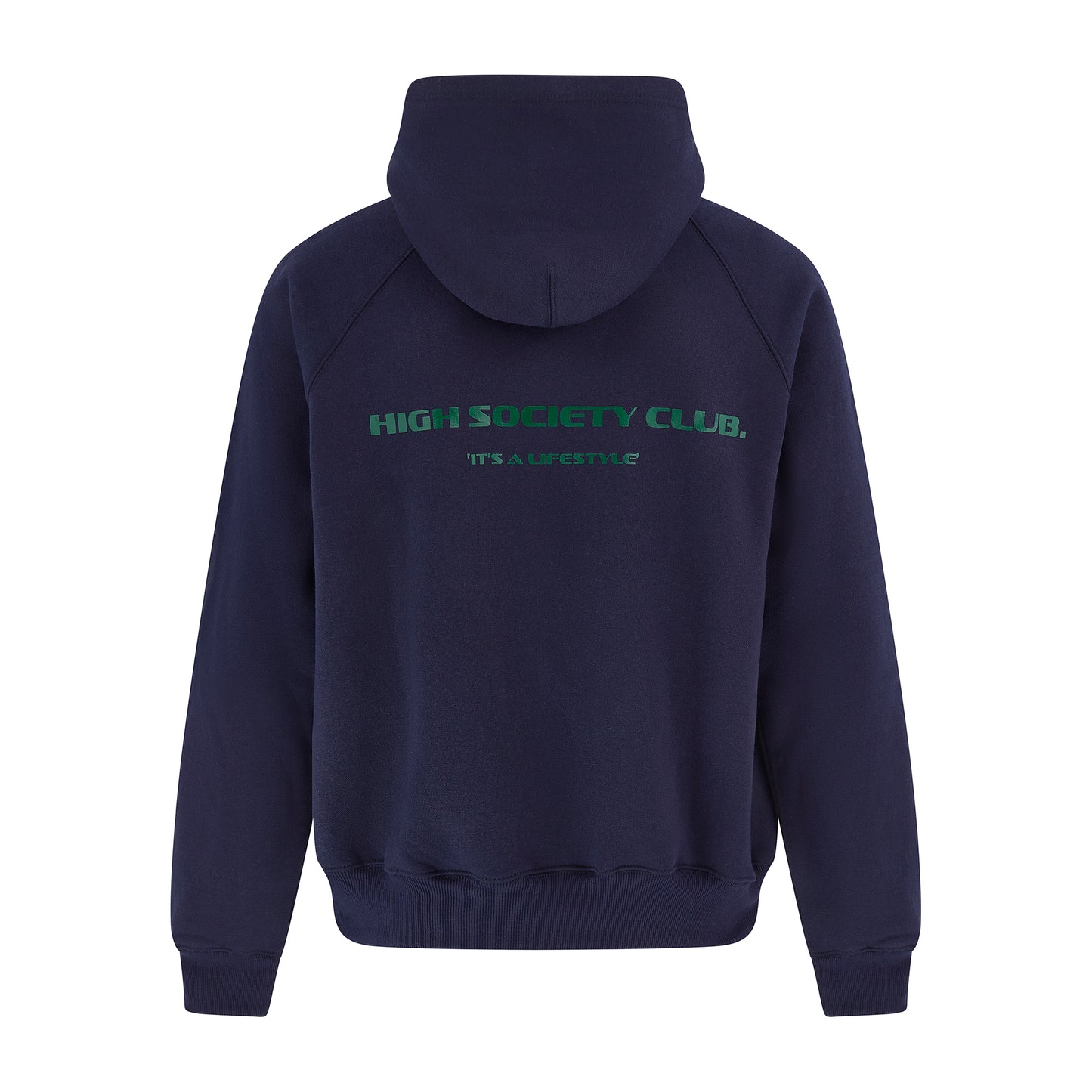 Navy Hoodie with Green