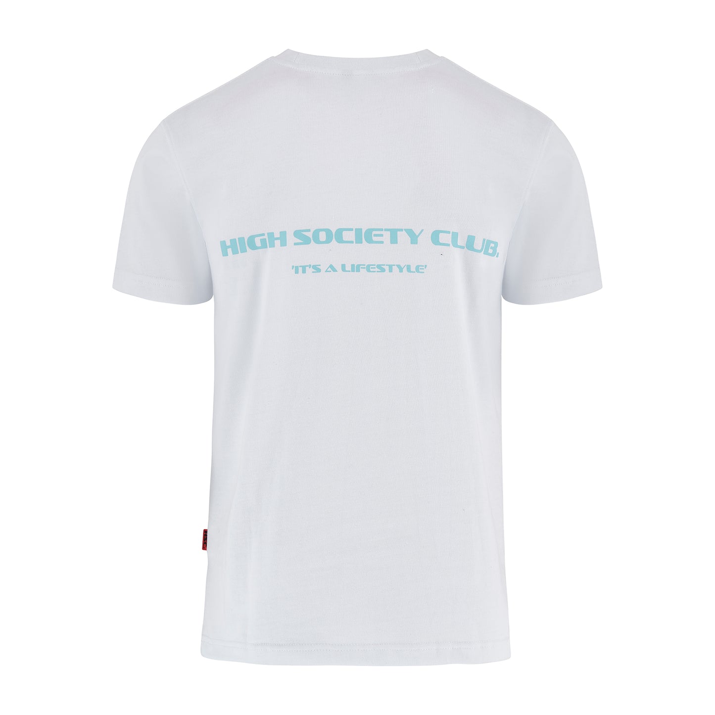 White T shirt with Baby Blue