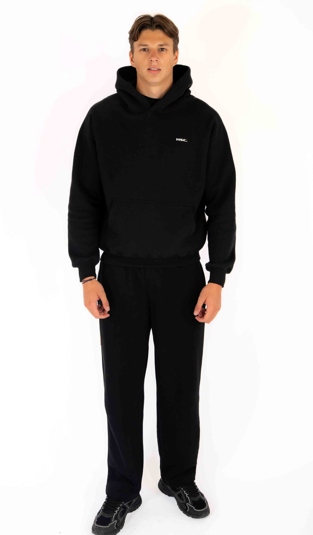 Black Hoodie with White